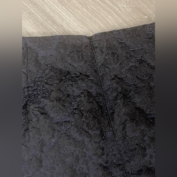 🔵5 For $15🔵 Banana Republic Brocade Black & Blue Mini Skirt With Pockets - Picture 4 of 6